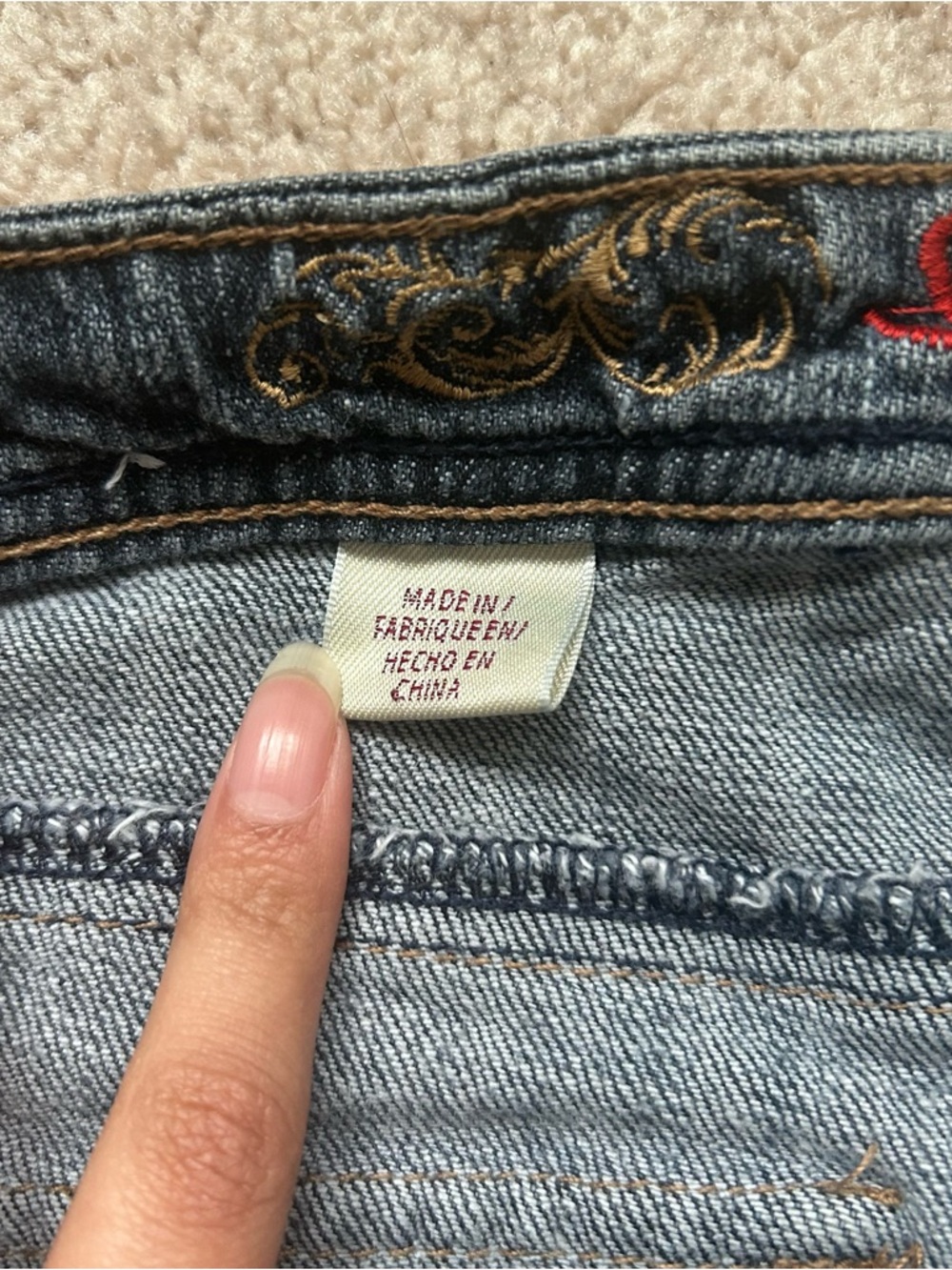 Women’s Gray-Blue Flare Jeans - Picture 8 of 8